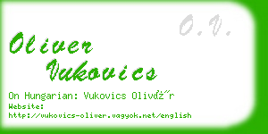 oliver vukovics business card
